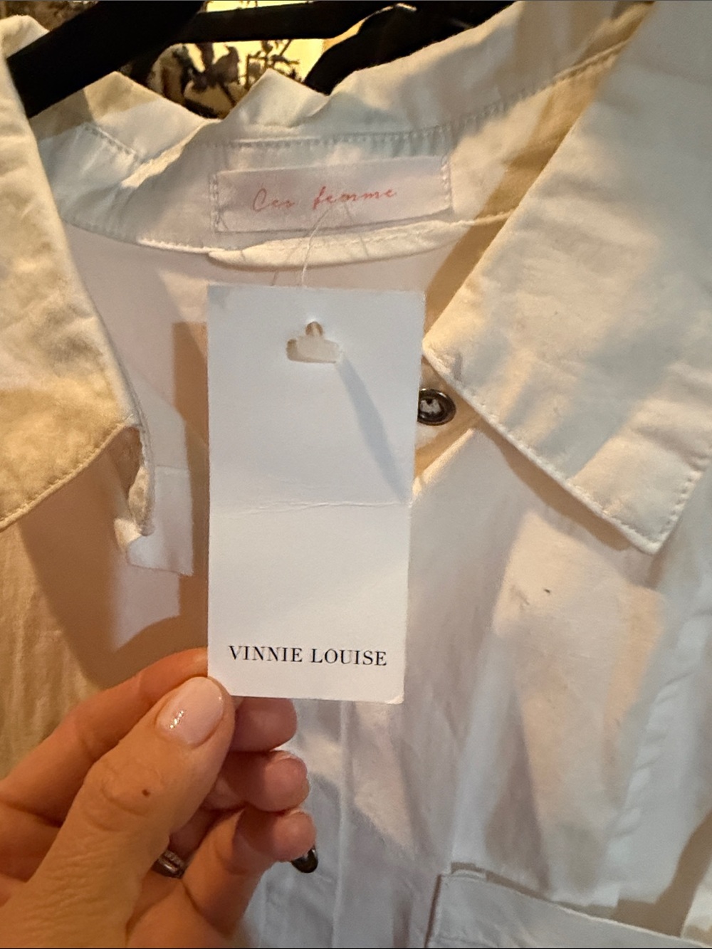 Zara Cream Button Down Shirt
